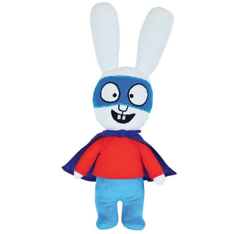  simon lapin peluche super héros 30 cm 